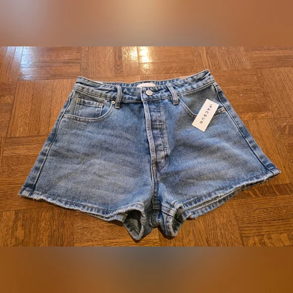 PACSUN High Rise Denim Festival Shorts Size 26 - Picture 6 of 8